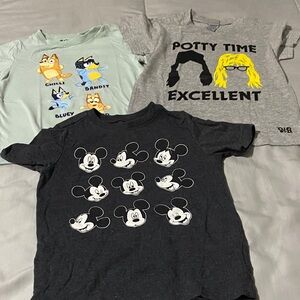 Old Navy Kids T-Shirt Set - Gray, Black, Light Blue